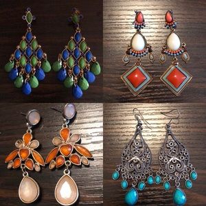 Colorful statement earrings